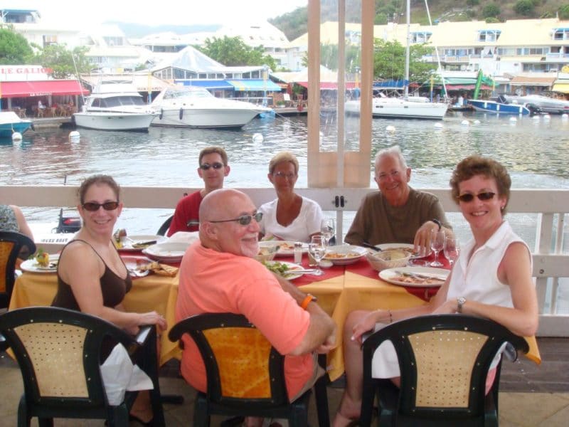Aronoffs at Lunch in Marigot